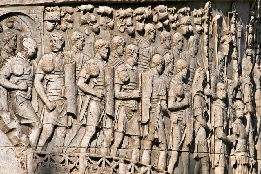 Relief der Trajanssäule in Rom