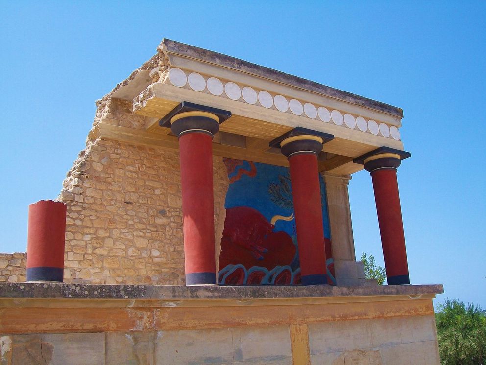 antike Stätten von Knossos auf Kreta (Coulorbox)