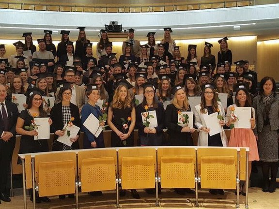 Examensfeier im Bereich Kulturraumstudien, Februar 2018