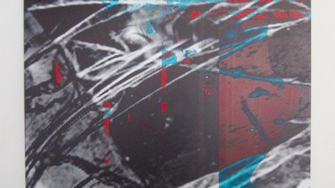 abstraktes Bild in schwarz und rot 