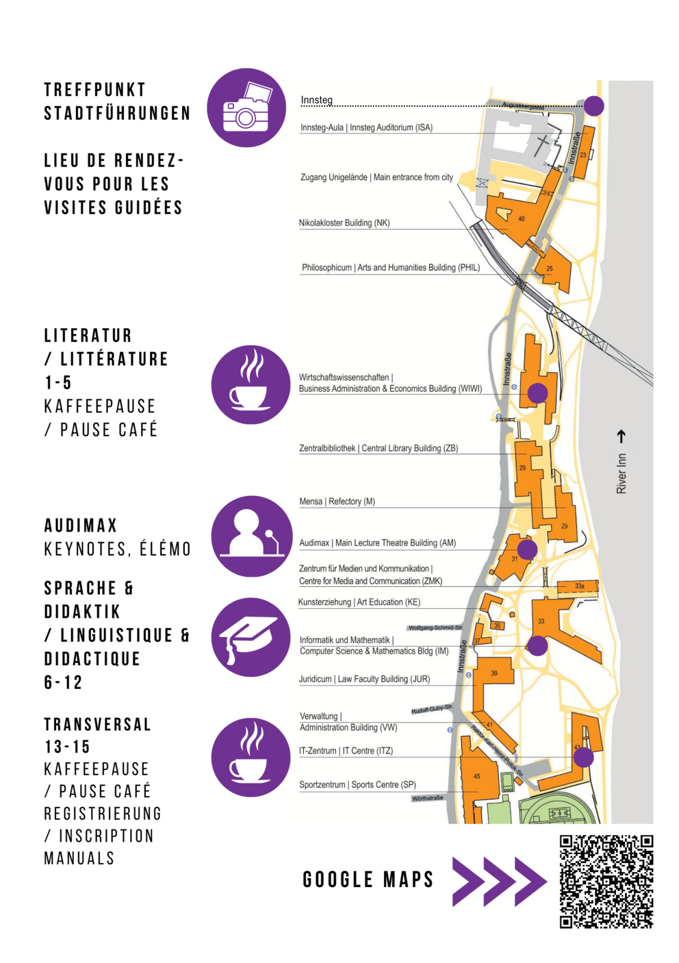 Lageplan der Universit&auml;t