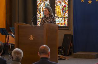 Vorsitzende des Frankoromanistikverbandes – Annette Gerstenberg Es spricht die Präsidentin des Frankoromanistikverbandes (Gerstenberg)