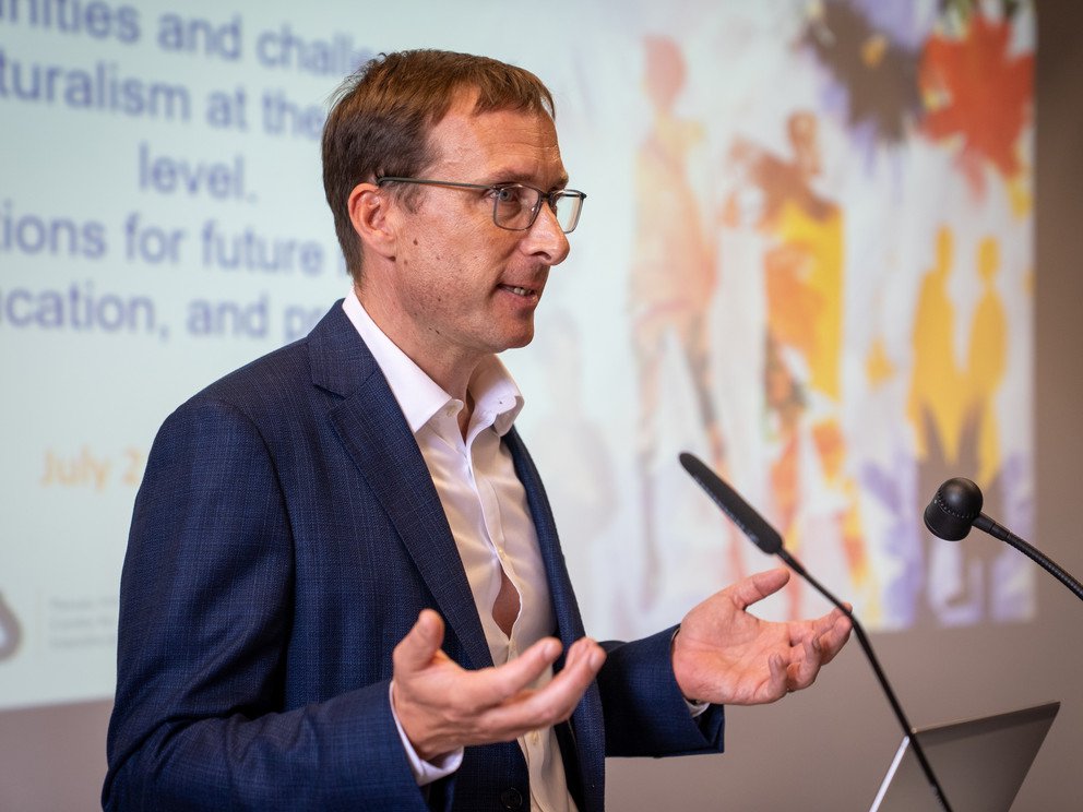 University of Passau Vice-President for Research Prof. Dr. Jan Schumann during his greeting