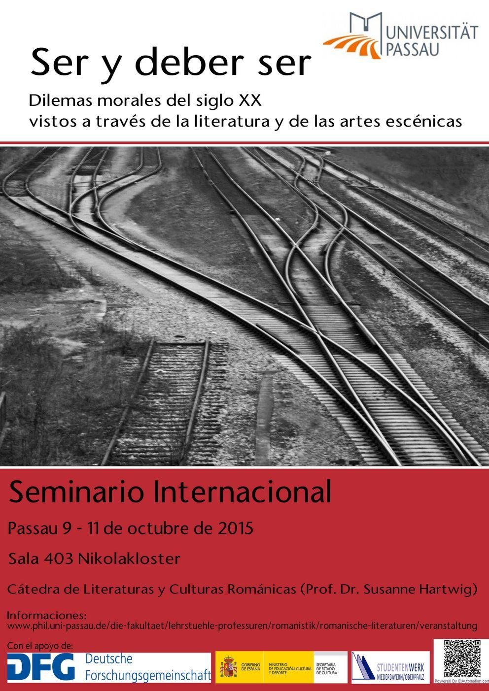 Plakat zur Tagung "Ser y deber ser"