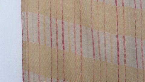 Stoff gestreift in Orange, beige und Gelb