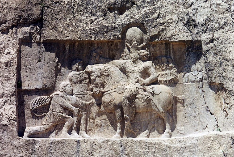 Relief of Shapur I capturing Valerian