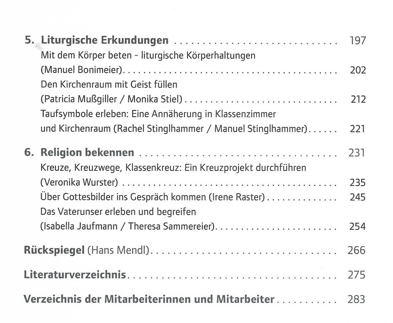 Buch Inhaltverzeichnis