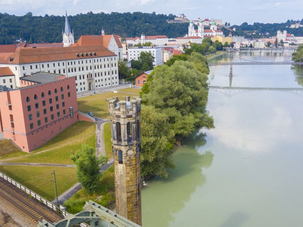 Bird's-eye view of the Nikolakloster and Philosophicum