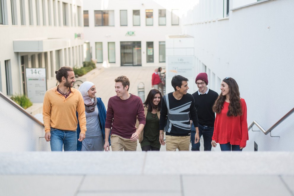 Students on Stairs
