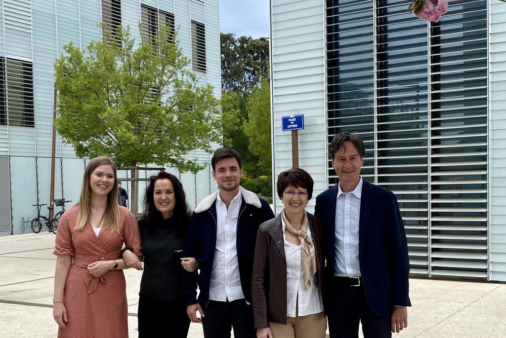 Das Foto zeigt (von links): Constanze Ruesga Rath, Marie-Fran&ccedil;oise Mercadier, Andrea Tamiazzo, Catherine Teissier, Christoph Barmeyer.