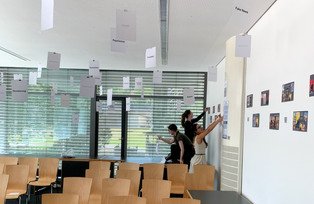 Aufbau der Ausstellung