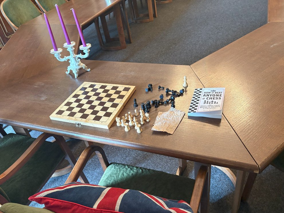 Chessboard on the table