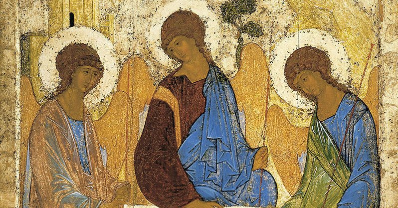 Ikonenmalerei "Die Heilige Dreifaltigkeit" (um 1410) Ikonenmalerei "Die Heilige Dreifaltigkeit" (um 1410)