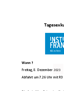 Exkursion Institu Francais