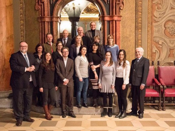 Studierende des Doppelabschlusses mit der T&uuml;rkisch-Deutschen Universit&auml;t Istanbul beim Empfang im Rathaus, Januar 2016