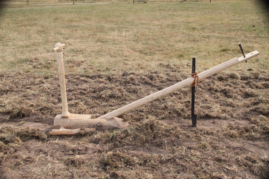 Nachbau eines r&ouml;mischen Hakenpfluges