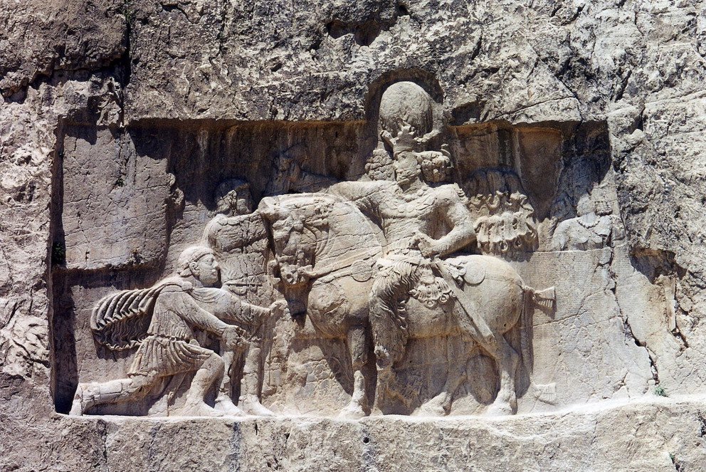 Relief of Shapur I capturing Valerian Relief of Shapur I capturing Valerian