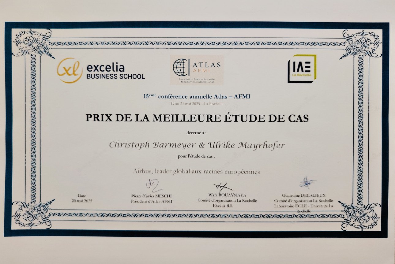 Award for the best case study: Airbus 