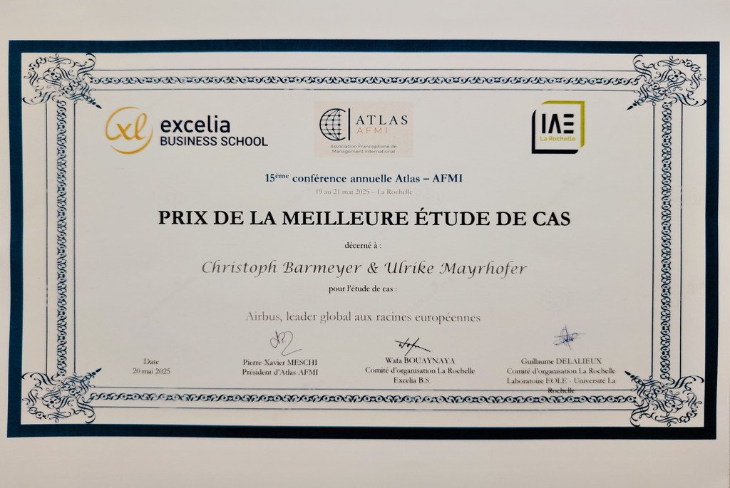 Award for the best case study: Airbus 