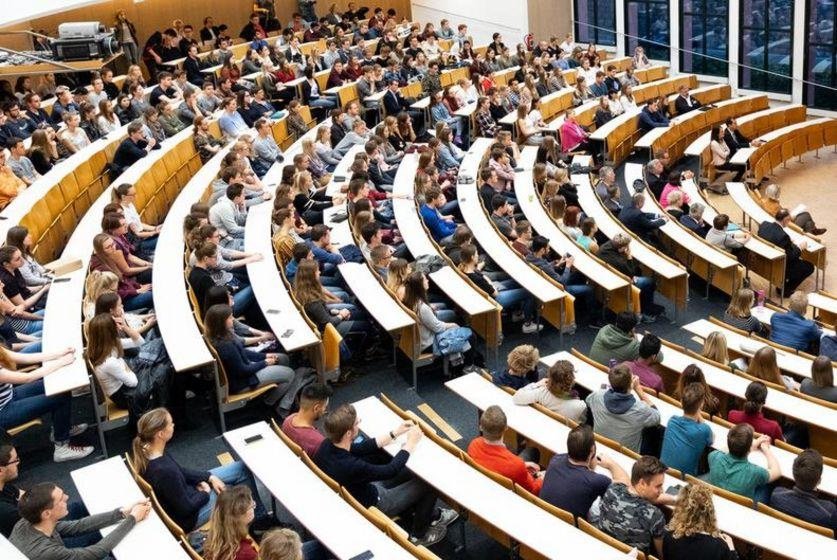 Students sitting in a lecture hall