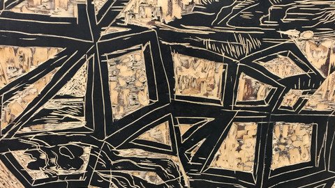 Gitter Schwarz auf Gold