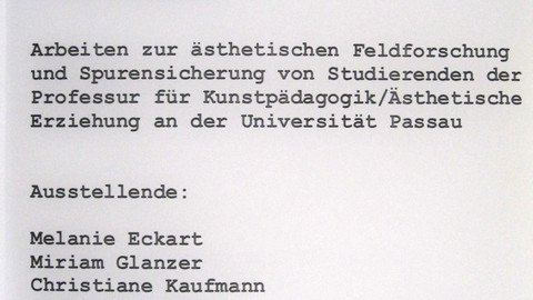 Sammeln, ordnen, auslegen