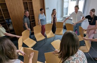 Teilnehmende beim Workshop "Spiele"