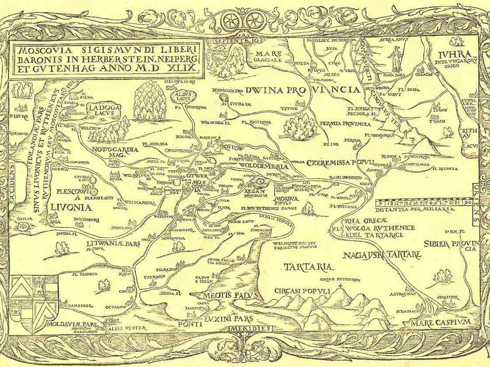 Alte russische Landkarte