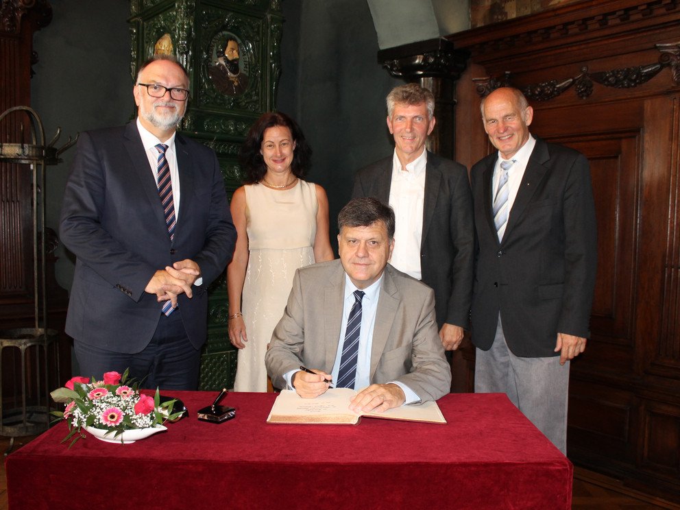 Der Botschafter Argentiniens Edgardo Malaroda zu Besuch im Rathaus in Passau, Juni 2018