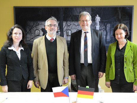 Delegation der Universit&auml;t Passau zu Besuch an der S&uuml;db&ouml;hmischen Universit&auml;t Budweis, Februar 2015
