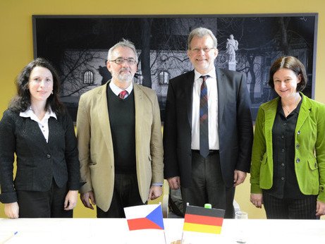 Delegation der Universit&auml;t Passau zu Besuch an der S&uuml;db&ouml;hmischen Universit&auml;t Budweis, Februar 2015