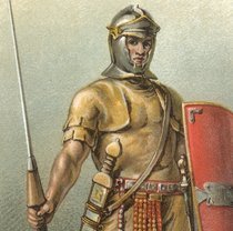 Rekonstruktionszeichnung: R&ouml;mischer Legion&auml;r 19. Jahrhundert