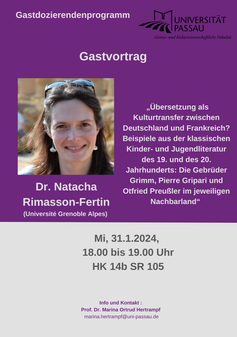 Plakat Gastvortrag