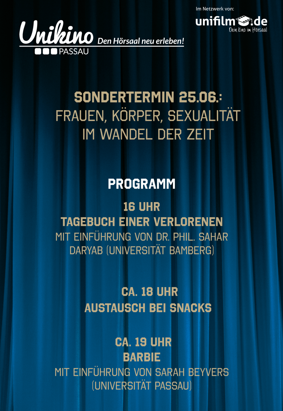 Werbeplakat f&uuml;r die Filme