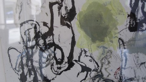 Bild schwarz wei&szlig; mit Gr&uuml;n