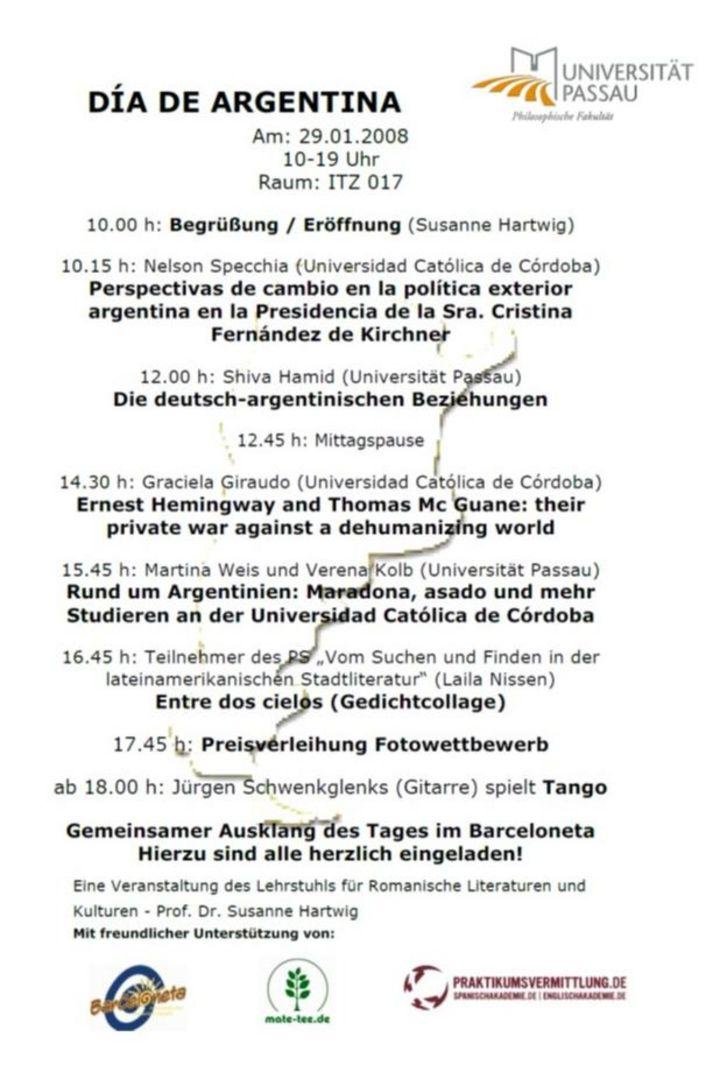 Plakat zum D&iacute;a de Argentina