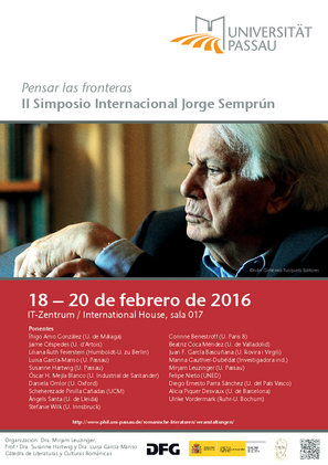 Cartel anunciador: Simposio internacional Jorge Sempr&uacute;n