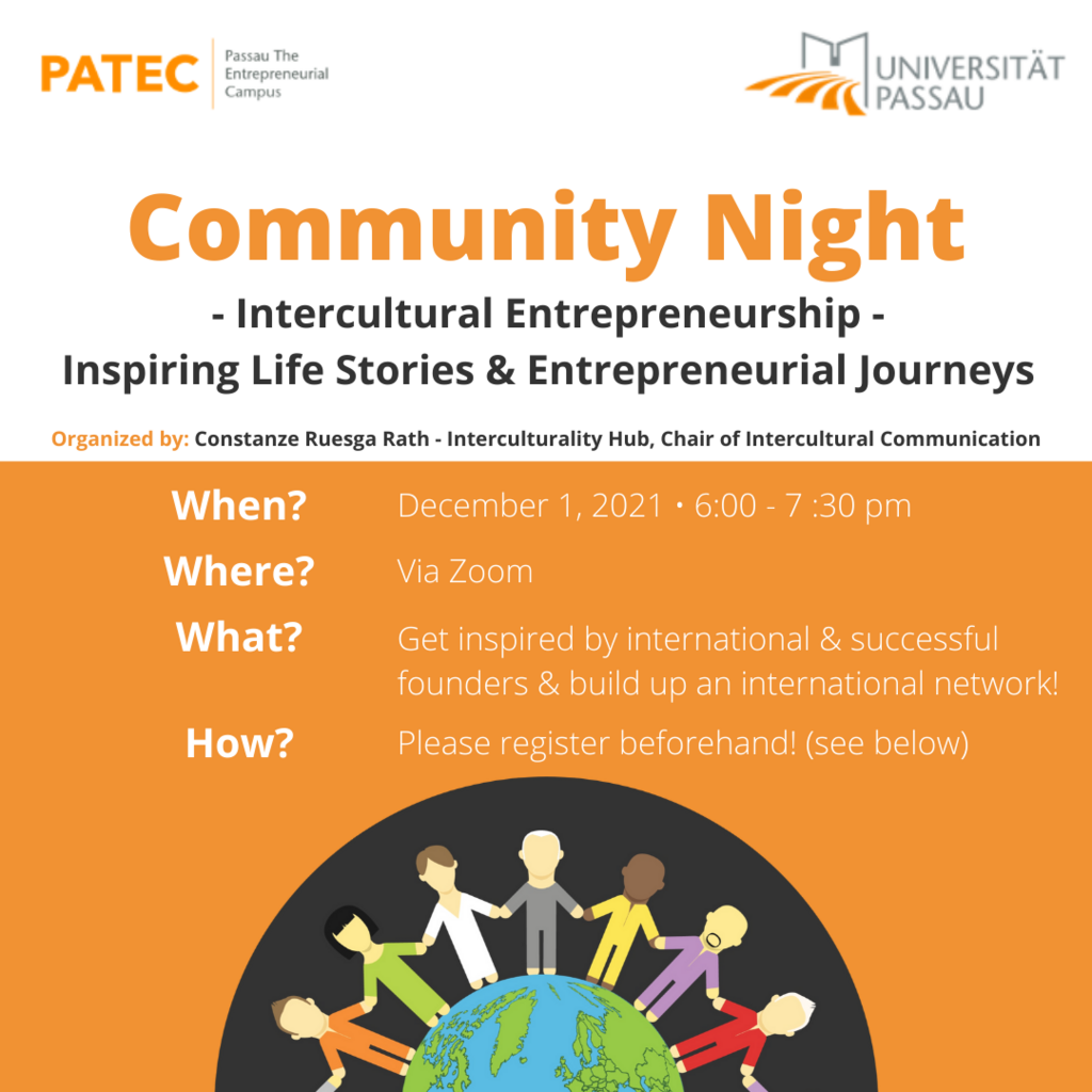 2. Community Night: &ldquo;Intercultural Entrepreneurship &ndash; Inspiring Life Stories and Founding Journeys&rdquo;