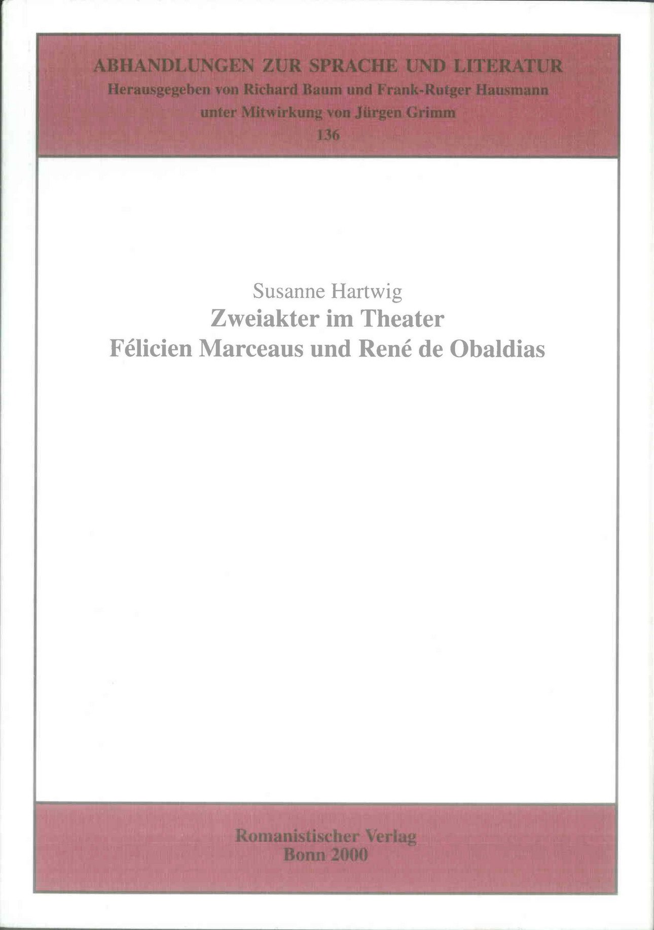 Cover "Zweiakter im Theater"