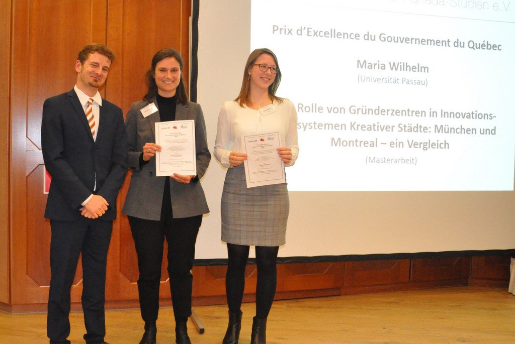 Maria Wilhelm erh&auml;lt den &bdquo;Prix d&lsquo;Excellence&ldquo; der Regierung von Qu&eacute;bec