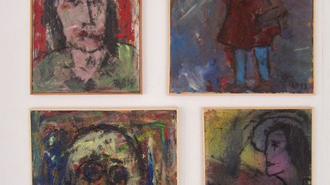 Abstrakte Bilder von Menschen und Gesichtern