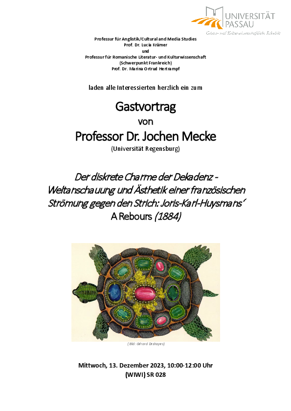 Plakat Gastvortrag