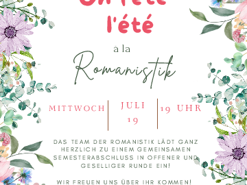 Plakat Sommerfest der Romanistik