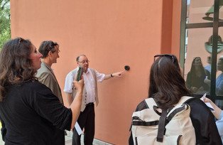 Group during the tour with university archivist