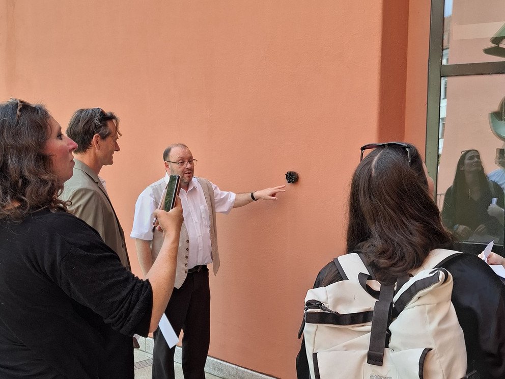 Group during the tour with university archivist