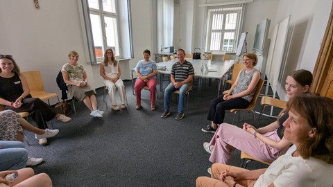 Teilnehmende beim Workshop "Spiele"