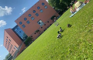 Philosophicum with Innwiese and ducks