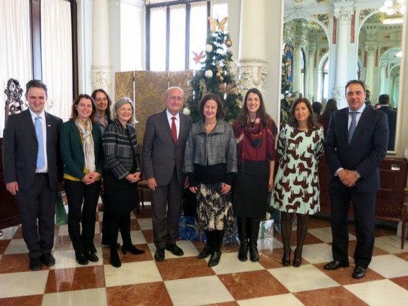 Delegation der Universit&auml;t Passau zu Besuch in M&aacute;laga, Dezember 2015