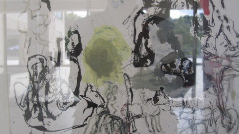 Bild schwarz wei&szlig; mit Gr&uuml;n 