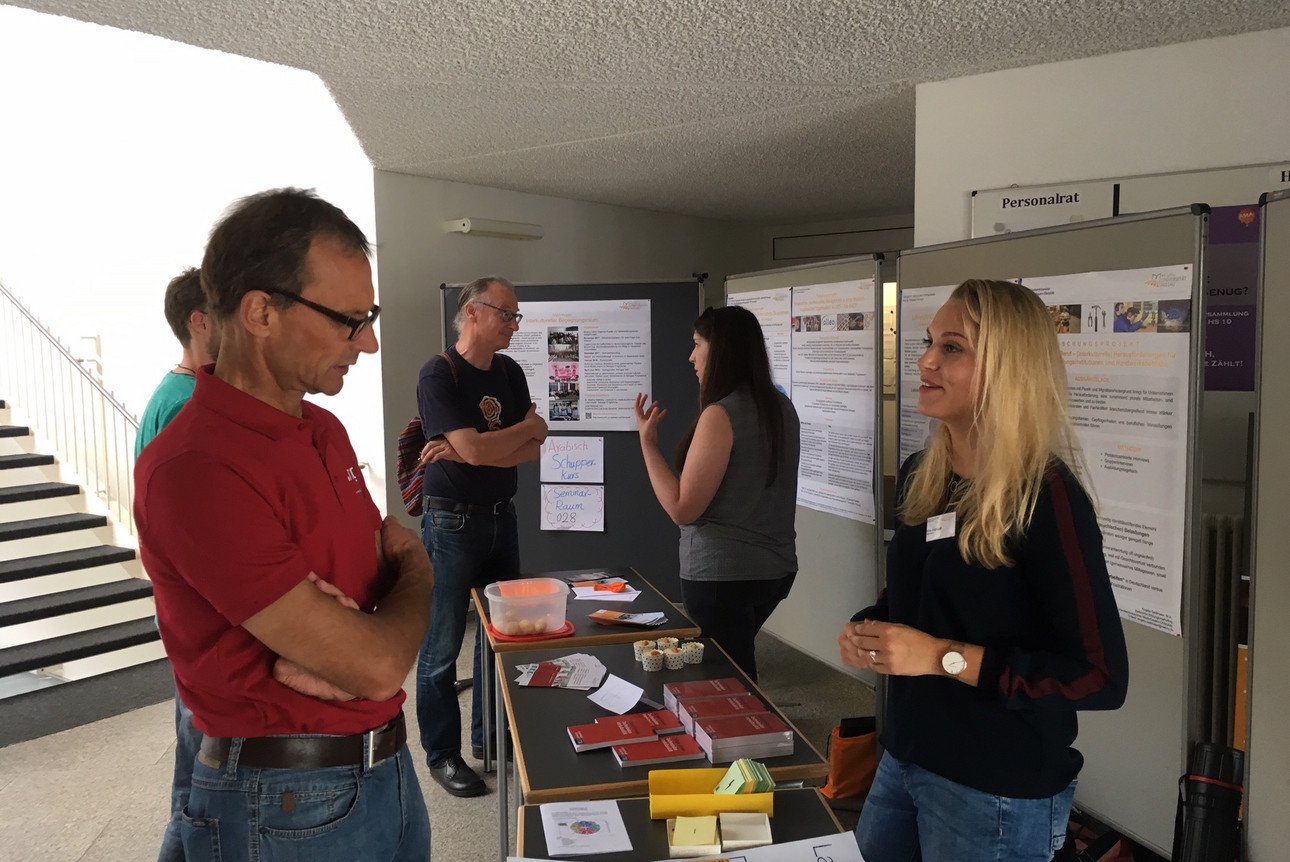 Ausstellung des Lehrstuhls bei 40 Jahre Universit&auml;t Passau